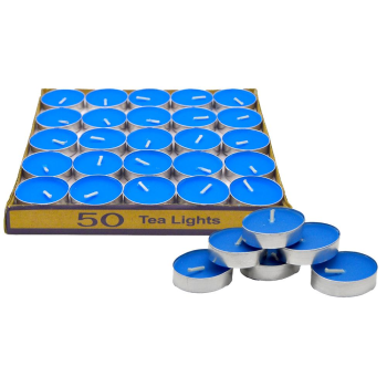 50 Lİ TEALİGT YUVARLAK MAVİ MUM KL:40 50 Lİ TEALİGT YUVARLAK MAVİ MUM KL:40