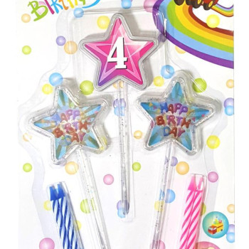 3D GÖRÜNÜMLÜ MUM 4 YAŞ YILDIZ MODELİ PEMBE 12.5CM PK:12 3D GÖRÜNÜMLÜ MUM 4 YAŞ YILDIZ MODELİ PEMBE 12.5CM PK:12