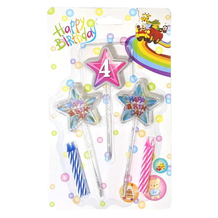 3D GÖRÜNÜMLÜ MUM 4 YAŞ YILDIZ MODELİ PEMBE 12.5CM PK:12 3D GÖRÜNÜMLÜ MUM 4 YAŞ YILDIZ MODELİ PEMBE 12.5CM PK:12