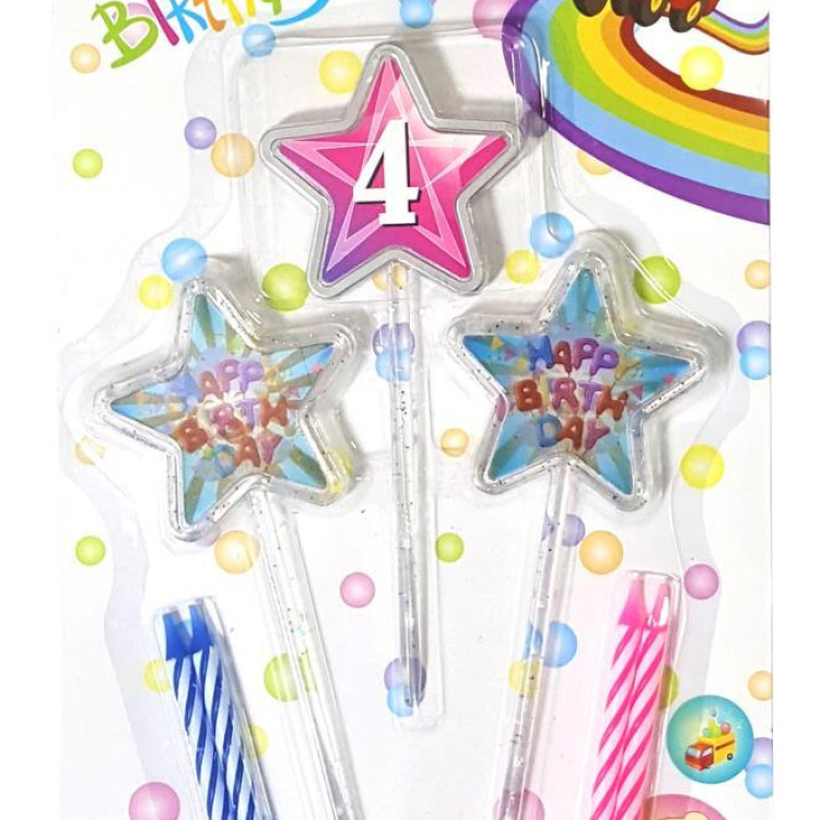 3D GÖRÜNÜMLÜ MUM 4 YAŞ YILDIZ MODELİ PEMBE 12.5CM PK:12 3D GÖRÜNÜMLÜ MUM 4 YAŞ YILDIZ MODELİ PEMBE 12.5CM PK:12