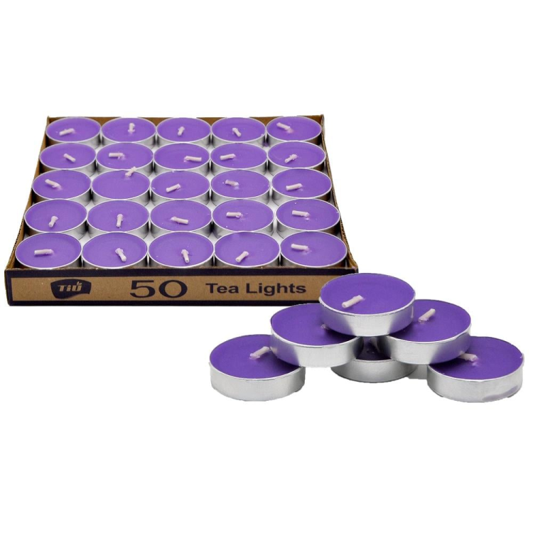 50 Lİ TEALİGT YUVARLAK MOR MUM 50 Lİ TEALİGT YUVARLAK MOR MUM