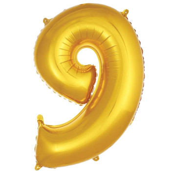 9- RAKAM 16 İNC GOLD RENK BALON 36 CM 9- RAKAM 16 İNC GOLD RENK BALON 36 CM