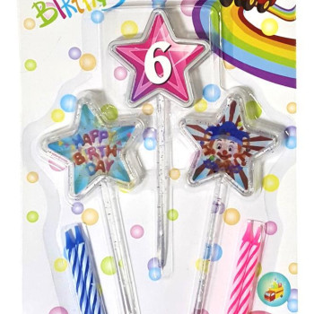 3D GÖRÜNÜMLÜ MUM 6 YAŞ YILDIZ MODELİ PEMBE 12.5CM PK:12 3D GÖRÜNÜMLÜ MUM 6 YAŞ YILDIZ MODELİ PEMBE 12.5CM PK:12
