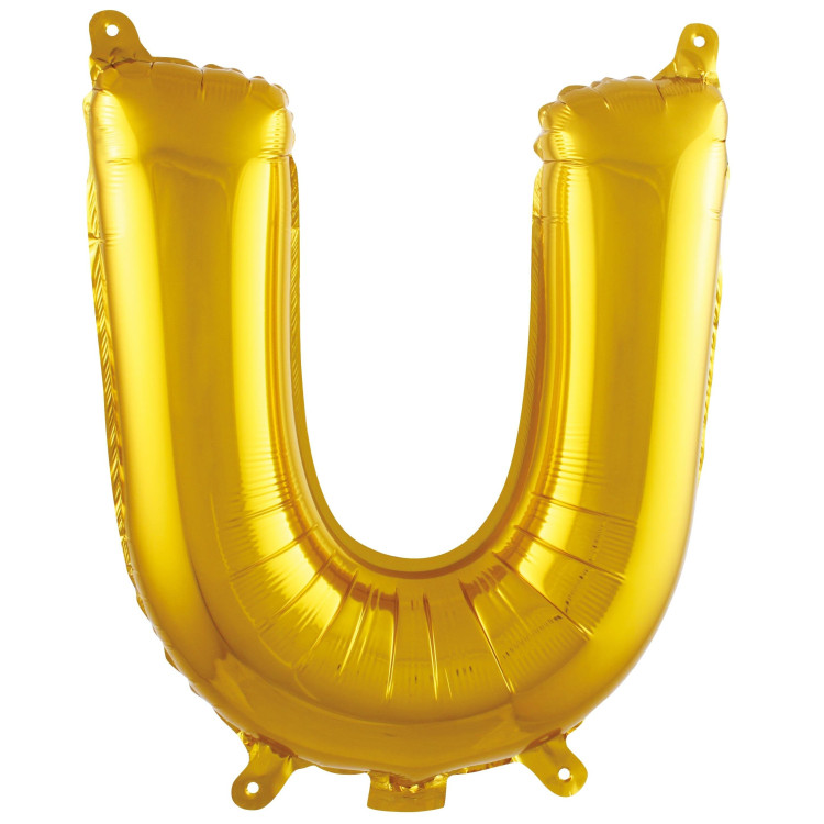 U- HARF 16 İNC GOLD RENK BALON 36 CM U- HARF 16 İNC GOLD RENK BALON 36 CM