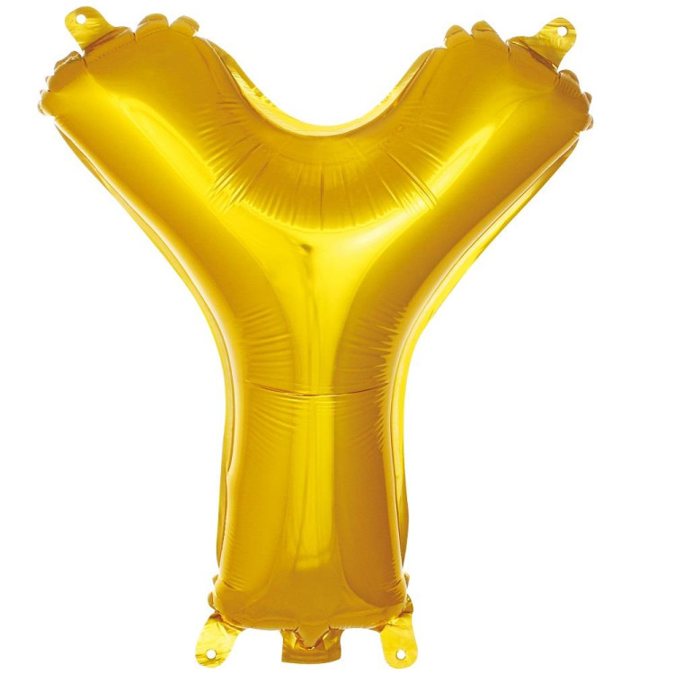 Y- HARF 16 İNC GOLD RENK BALON 36 CM Y- HARF 16 İNC GOLD RENK BALON 36 CM