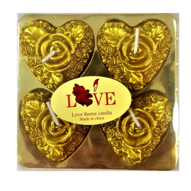 4LÜ KALP ASETAT KUTULU GOLD MUM