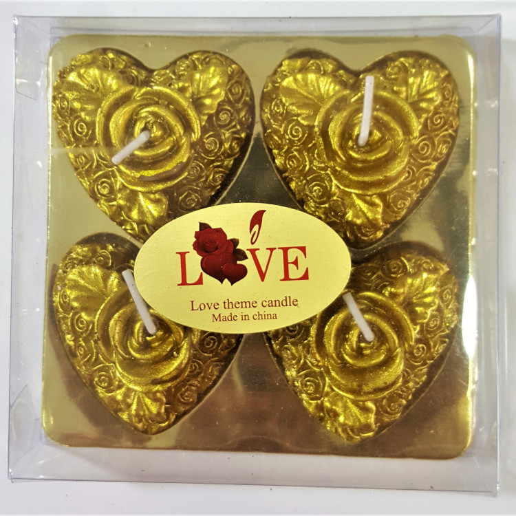4LÜ KALP ASETAT KUTULU GOLD MUM