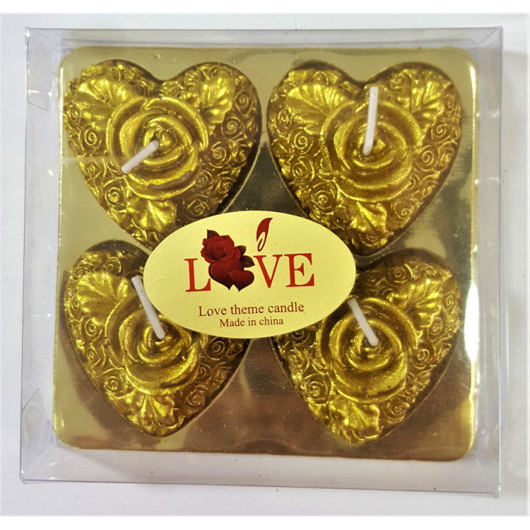 4LÜ KALP ASETAT KUTULU GOLD MUM
