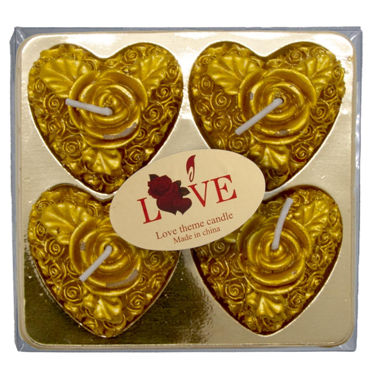 4LÜ KALP ASETAT KUTULU GOLD MUM