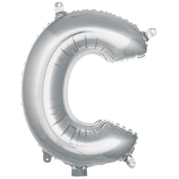 C- HARF 16 İNC GÜMÜŞ RENK BALON 36 CM C- HARF 16 İNC GÜMÜŞ RENK BALON 36 CM