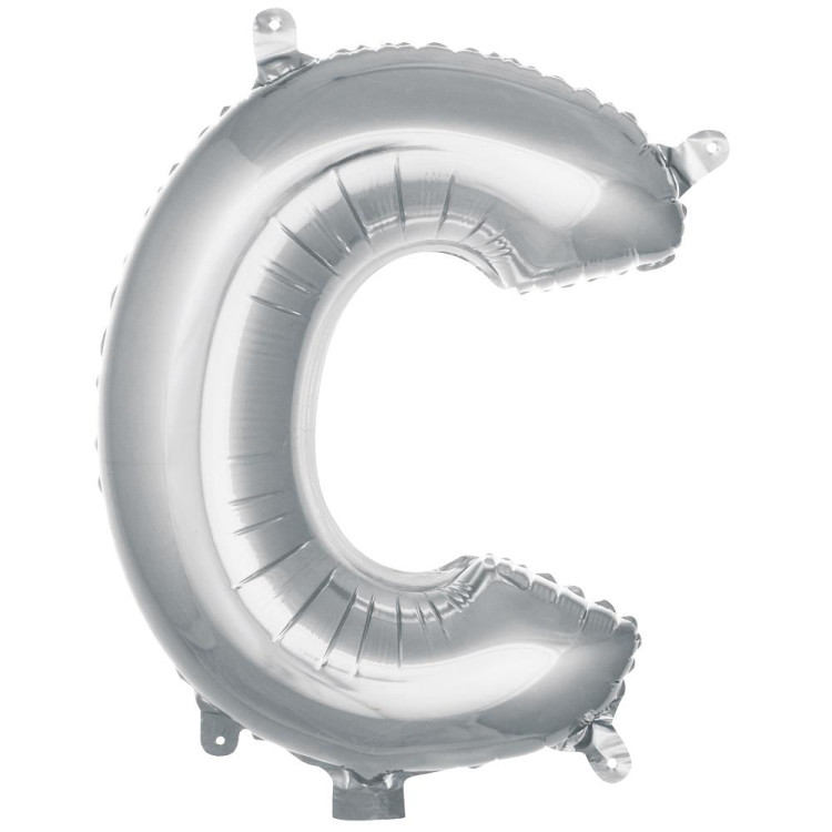 C- HARF 16 İNC GÜMÜŞ RENK BALON 36 CM C- HARF 16 İNC GÜMÜŞ RENK BALON 36 CM