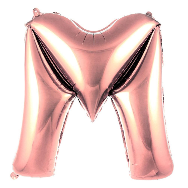 M- HARF 40 İNC ROSEGOLD RENK BALON 100 CM M- HARF 40 İNC ROSEGOLD RENK BALON 100 CM