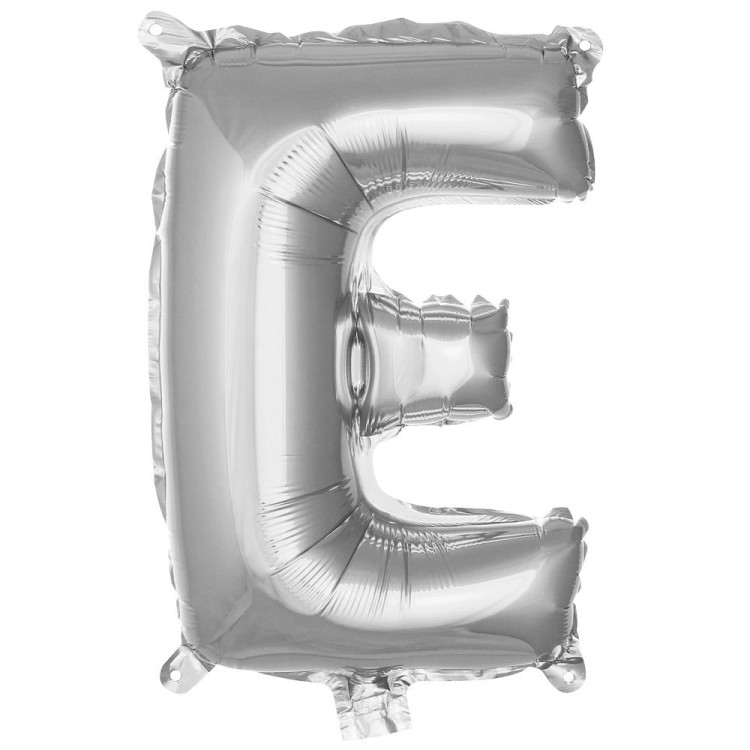 E- HARF 16 İNC GÜMÜŞ RENK BALON 36 CM E- HARF 16 İNC GÜMÜŞ RENK BALON 36 CM