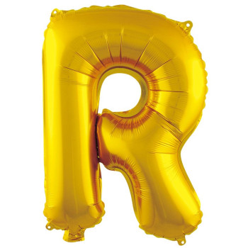 R- HARF 16 İNC GOLD RENK BALON 36 CM R- HARF 16 İNC GOLD RENK BALON 36 CM