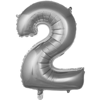 2- RAKAM 16 İNC GÜMÜŞ RENK BALON 36 CM 2- RAKAM 16 İNC GÜMÜŞ RENK BALON 36 CM