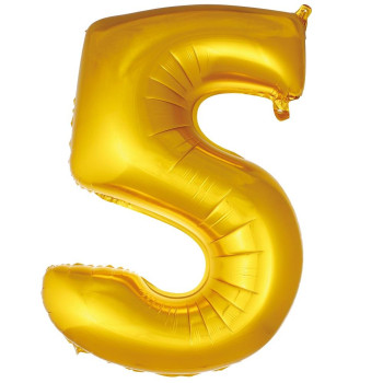 5- RAKAM 16 İNC GOLD RENK BALON 36 CM 5- RAKAM 16 İNC GOLD RENK BALON 36 CM