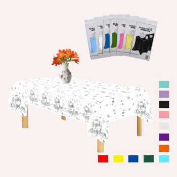 PLASTİK İYİKİ DOĞDUN BASKILI BEYAZ ÜSTÜ GÜMÜŞ MASA ÖRTÜSÜ 120*180cm PLASTİK İYİKİ DOĞDUN BASKILI BEYAZ ÜSTÜ GÜMÜŞ MASA ÖRTÜSÜ 120*180cm