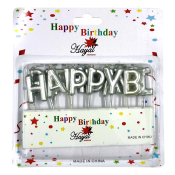 HAPPY BİRTHDAY GÜMÜŞ MUM PK:12 KL:600 HAPPY BİRTHDAY GÜMÜŞ MUM PK:12 KL:600