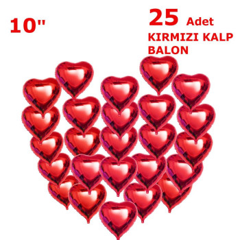25 KALPLİ 10 İNC KIRMIZI SET BALON 25 KALPLİ 10 İNC KIRMIZI SET BALON