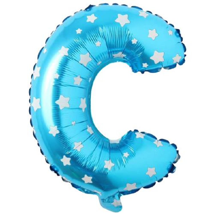 C- HARF 16 İNC MAVİ RENK BALON 36 CM C- HARF 16 İNC MAVİ RENK BALON 36 CM
