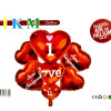 3 LÜ KALP I LOVE YOU KIRMIZI 5Lİ SET BALON