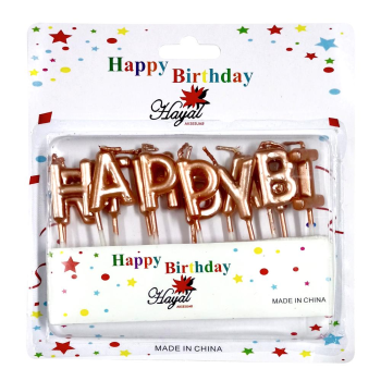 HAPPY BİRTHDAY ROSEGOLD MUM PK:12 KL:600 HAPPY BİRTHDAY ROSEGOLD MUM PK:12 KL:600