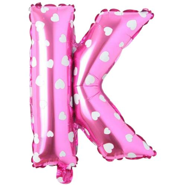 K- HARF 16 İNC PEMBE RENK BALON 36 CM K- HARF 16 İNC PEMBE RENK BALON 36 CM