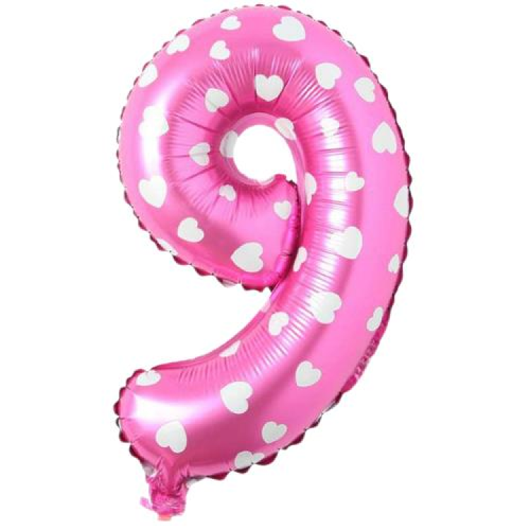 9- RAKAM 16 İNC PEMBE RENK BALON 36 CM 9- RAKAM 16 İNC PEMBE RENK BALON 36 CM