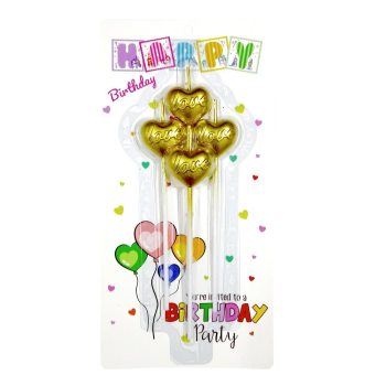 4 LÜ ÇUBUKLU LOVE KALP GOLD MUM 4 LÜ ÇUBUKLU LOVE KALP GOLD MUM