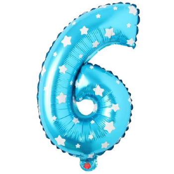 6- RAKAM 16 İNC MAVİ RENK BALON 36 CM 6- RAKAM 16 İNC MAVİ RENK BALON 36 CM