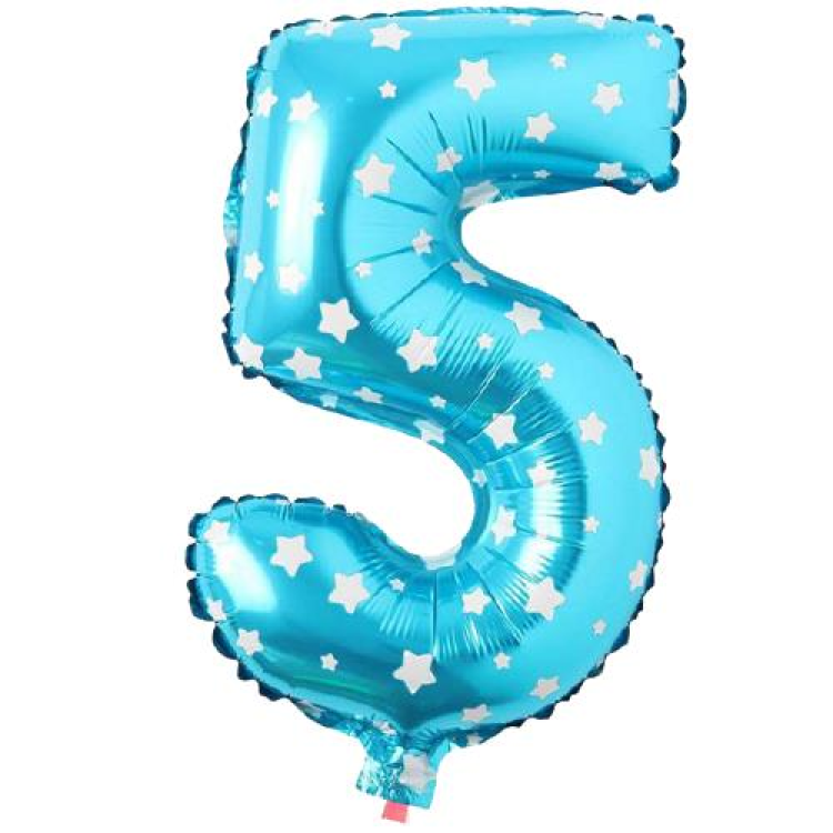 5- RAKAM 16 İNC MAVİ RENK BALON 36 CM 5- RAKAM 16 İNC MAVİ RENK BALON 36 CM