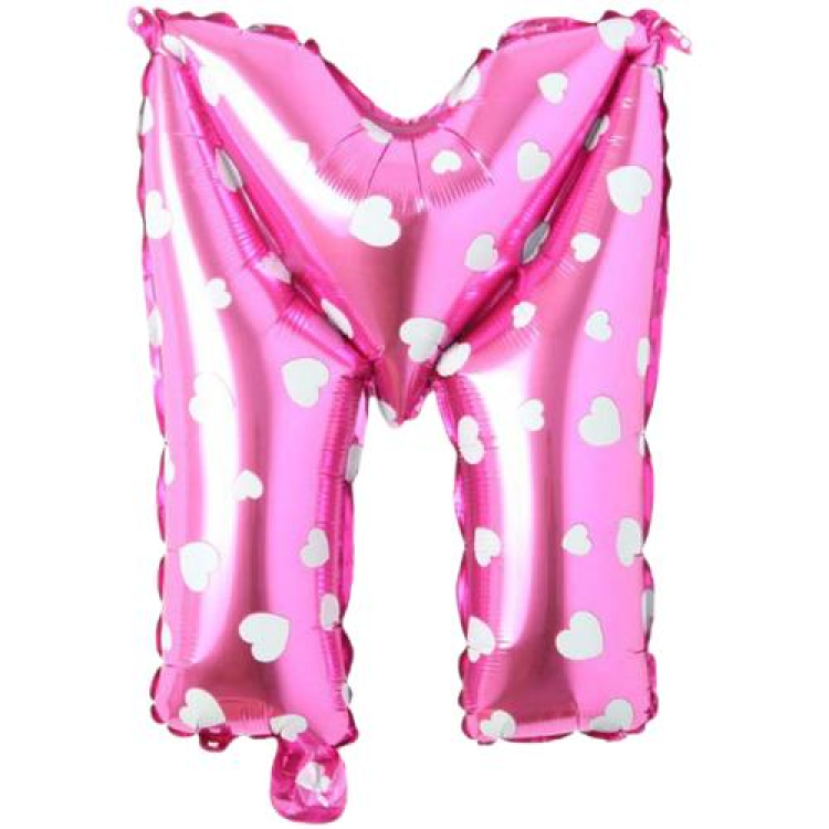 M- HARF 16 İNC PEMBE RENK BALON 36 CM M- HARF 16 İNC PEMBE RENK BALON 36 CM