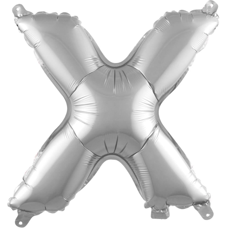 X- HARF 40 İNC GÜMÜŞ RENK BALON 100 CM X- HARF 40 İNC GÜMÜŞ RENK BALON 100 CM