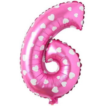 6- RAKAM 16 İNC PEMBE RENK BALON 36 CM 6- RAKAM 16 İNC PEMBE RENK BALON 36 CM