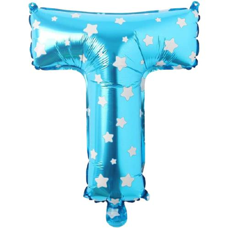 T- HARF 16 İNC MAVİ RENK BALON 36 CM T- HARF 16 İNC MAVİ RENK BALON 36 CM