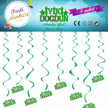 METALİZE YEŞİL İYİKİ DOĞDUN TAVAN SÜSÜ METALİZE YEŞİL İYİKİ DOĞDUN TAVAN SÜSÜ