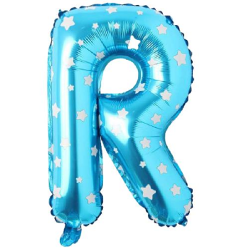 R- HARF 16 İNC MAVİ RENK BALON 36 CM R- HARF 16 İNC MAVİ RENK BALON 36 CM