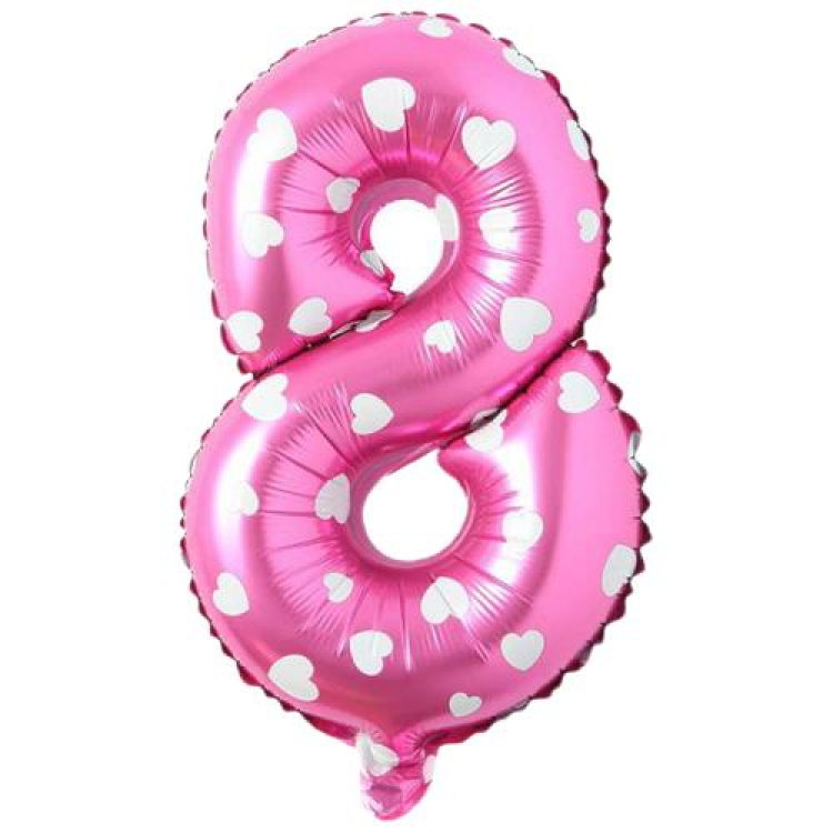 8- RAKAM 16 İNC PEMBE RENK BALON 36 CM 8- RAKAM 16 İNC PEMBE RENK BALON 36 CM