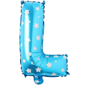 L- HARF 16 İNC MAVİ RENK BALON 36 CM L- HARF 16 İNC MAVİ RENK BALON 36 CM