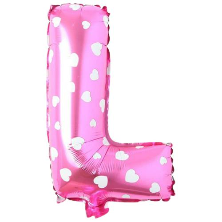 L- HARF 16 İNC PEMBE RENK BALON 36 CM L- HARF 16 İNC PEMBE RENK BALON 36 CM