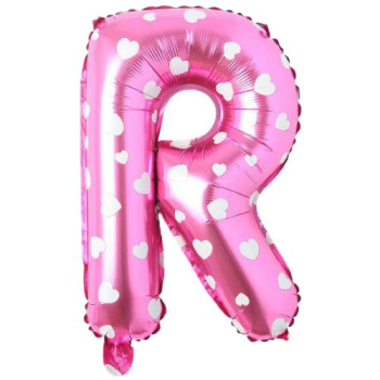 R- HARF 16 İNC PEMBE RENK BALON 36 CM R- HARF 16 İNC PEMBE RENK BALON 36 CM