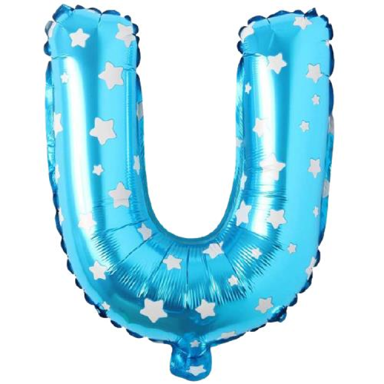 U- HARF 16 İNC MAVİ RENK BALON 36 CM U- HARF 16 İNC MAVİ RENK BALON 36 CM