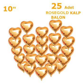 25 KALPLİ 10 İNC ROSEGOLD SET BALON 25 KALPLİ 10 İNC ROSEGOLD SET BALON