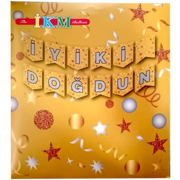 BÜYÜK BANNER İYİKİ DOĞDUN GOLD ÜSTÜ GÜMÜŞ UZAR YAZI BÜYÜK BANNER İYİKİ DOĞDUN GOLD ÜSTÜ GÜMÜŞ UZAR YAZI