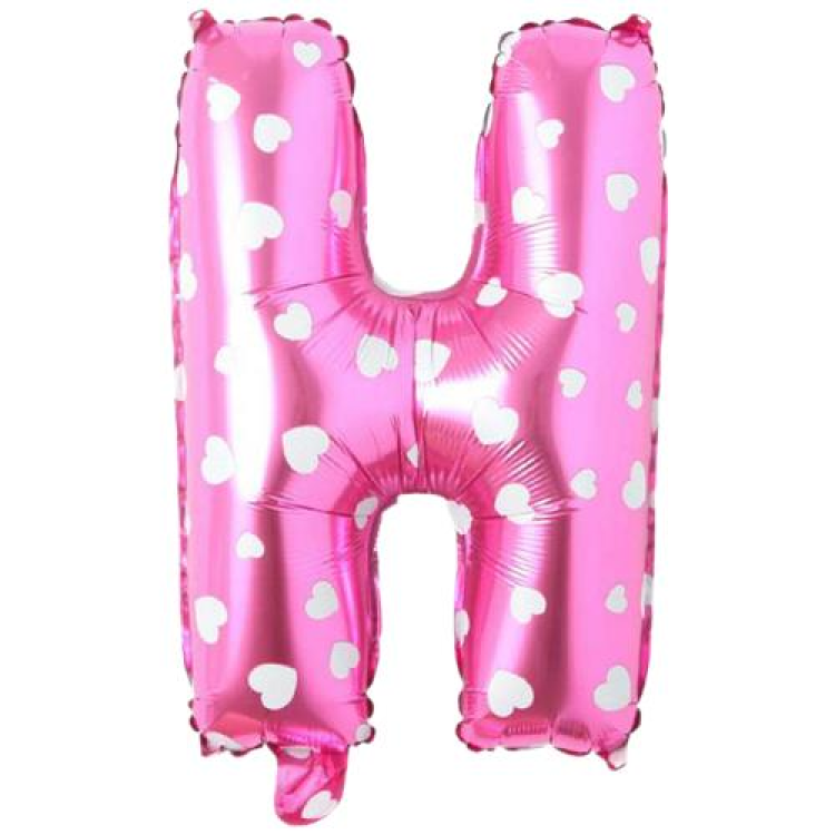 H- HARF 16 İNC PEMBE RENK BALON 36 CM H- HARF 16 İNC PEMBE RENK BALON 36 CM