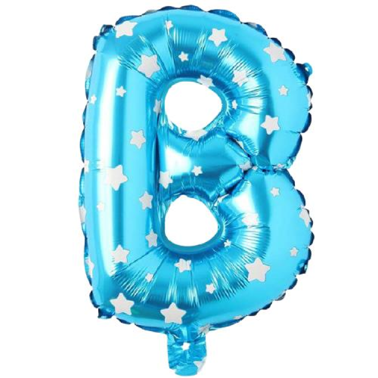 B- HARF 16 İNC MAVİ RENK BALON 36 CM B- HARF 16 İNC MAVİ RENK BALON 36 CM