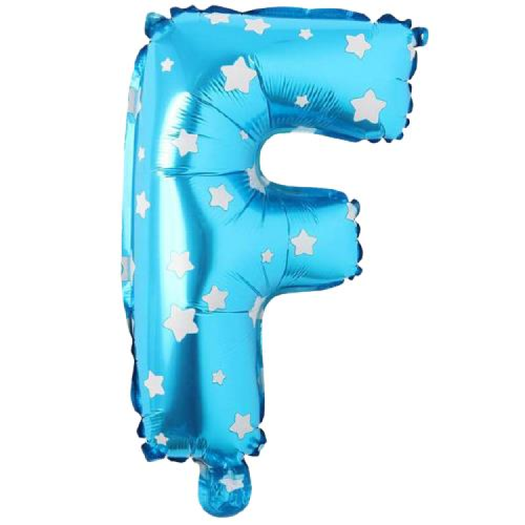 F- HARF 16 İNC MAVİ RENK BALON 36 CM F- HARF 16 İNC MAVİ RENK BALON 36 CM