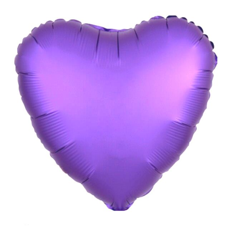 18 İNC KALP MOR RENK FOLYO BALON