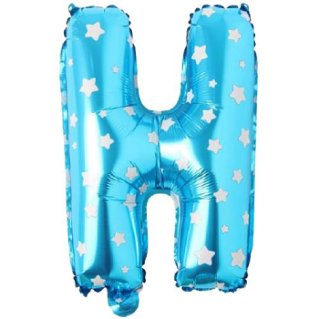 H- HARF 16 İNC MAVİ RENK BALON 36 CM H- HARF 16 İNC MAVİ RENK BALON 36 CM