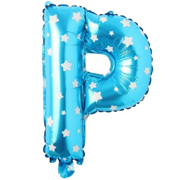 P- HARF 16 İNC MAVİ RENK BALON 36 CM P- HARF 16 İNC MAVİ RENK BALON 36 CM